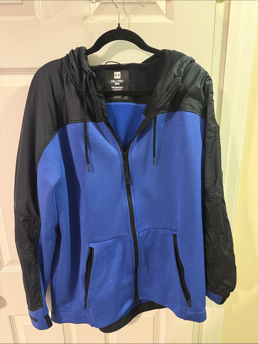Under Armour Men's Royal Blue and Black Hooded Zip Jacket